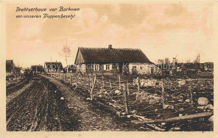 Borkowo Warschau WARSZAWA PL Drahtverhaue von unseren Truppen besetzt