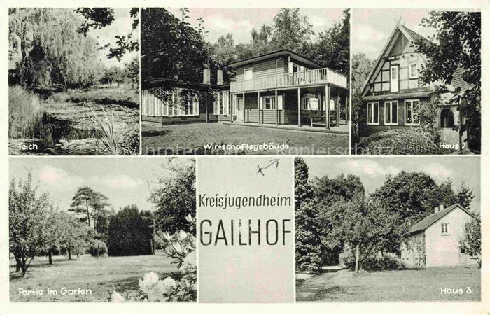 Gailhof Wedemark Hannover Teich Wirtschaftsgebaeude Haus 2 Partie im Garten Haus