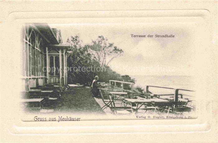 NEUHaeUSER  Ostseebad Metschnikowo Kaliningrad RU Terrasse der Strandhalle