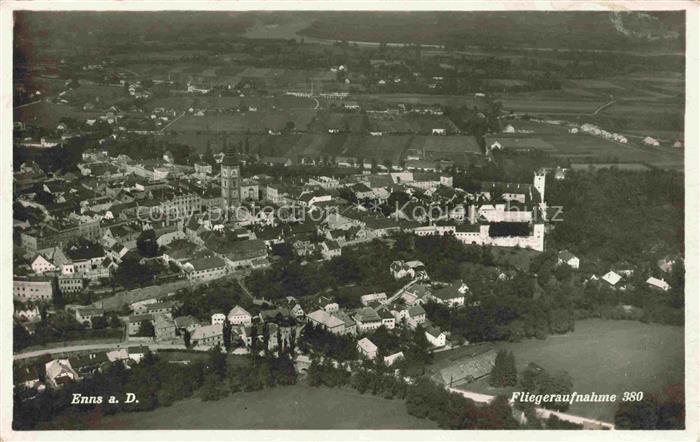 Enns Oberoesterreich AT Fliegeraufnahme