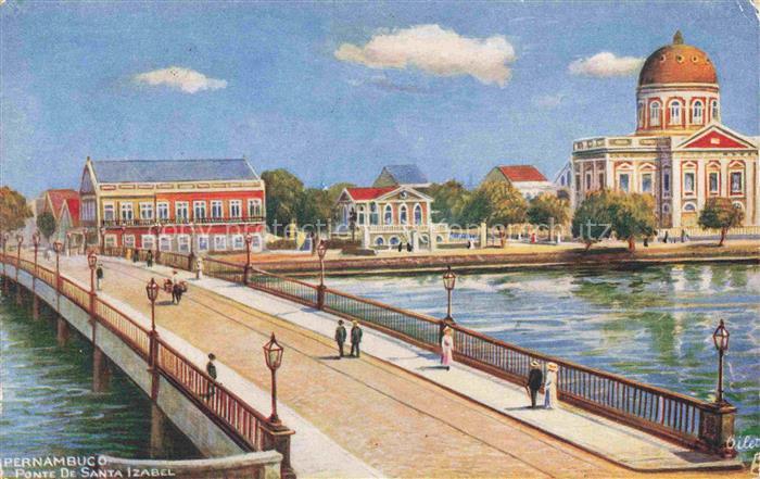 Pernambuco Recife Brazil Ponte De Santa Izabel