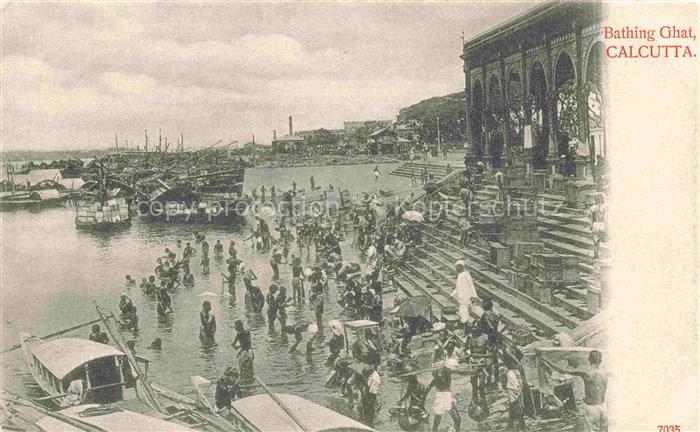 Calcutta India Bathing Ghat