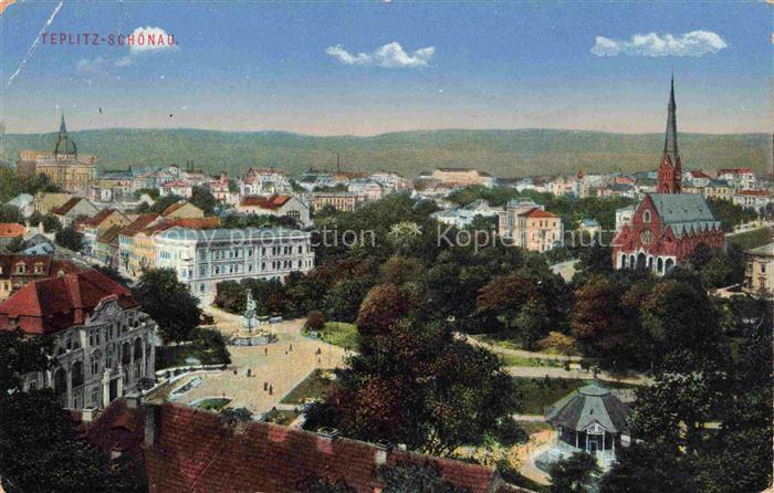 Teplitz -Schoenau TEPLICE CZ Panorama