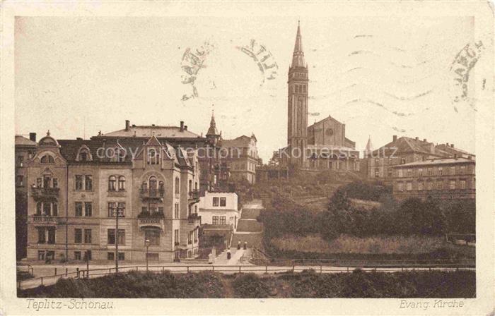 Teplitz -Schoenau TEPLICE CZ Ev Kirche