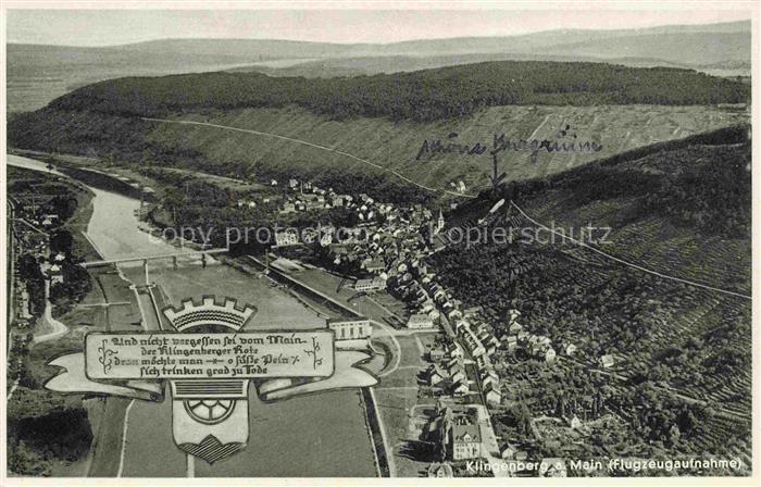 Klingenberg  Main Bayern Fliegeraufnahme