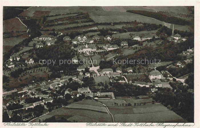 Gottleuba-Berggiesshuebel Bad Heilstaette und Stadt Gottleuba Fliegeraufnahme