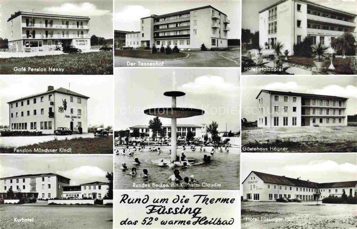 BAD FuessING Cafe Henny Tannenhof Hotel Holzapfel Pension Muenchner Kindl Kurhot