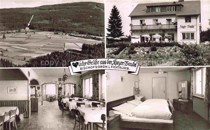 Bischofsgruen Pension Restauant Hoyer Baude Gastraum Zimmer