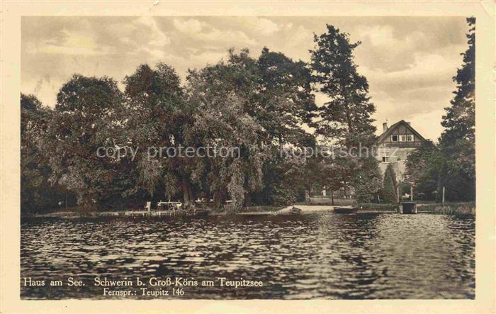 SCHWERIN  Mecklenburg Haus am See Teupitzsee