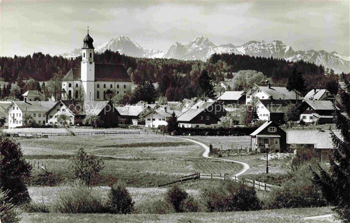 Lechbruck am See Bayern mit Gernispitze Koellespitze Schlicke Vilserkegel