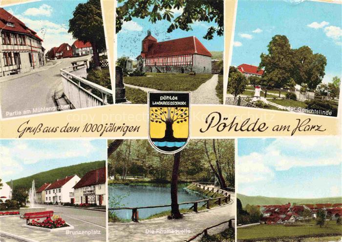 Poehlde Am Muehlgraben Gerichtslinde Brunnenplatz Rhumequelle