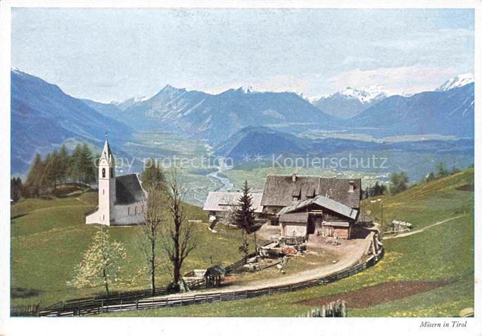 Moesern Telfs Tirol AT Panorama Kirche