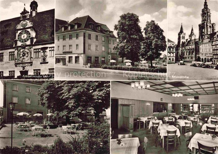 HEILBRONN Neckar Astronomische Uhr Kilianskirche Cafe Restaurant Paulinenhof Caf