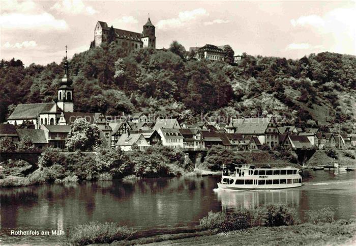 Rothenfels Unterfranken Panorama Fahrgastschiff