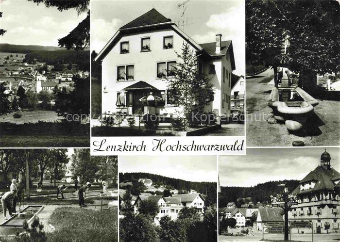 Lenzkirch Hochschwarzwald BW Gasthaus Pension Baeren Brunnen Minigolf Ortspartie