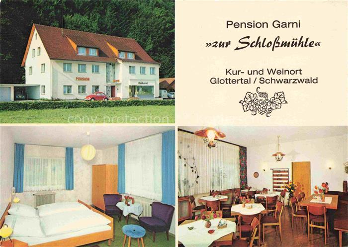 Glottertal Schwarzwald Pension Garni Zur Schlossmuehle Zimmer Gaststube