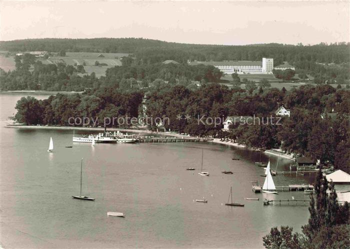 Herrsching Ammersee Fliegeraufnahme Herrschinger Bucht