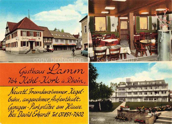Kork Kehl Ortenaukreis BW Gasthaus Lamm Gaststube Eppiklinik