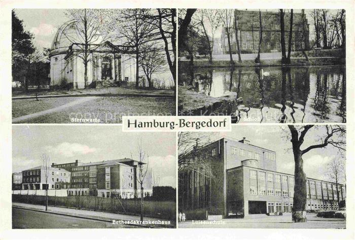Bergedorf  Hamburg Sternwarte Schloss Bethesdakranenhaus Luisenschule