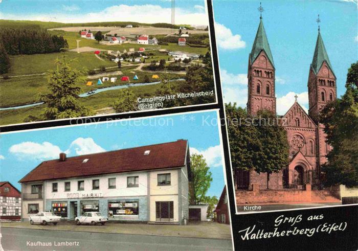 Kalterherberg Monschau NRW Camping Koechelscheid Kaufhaus Lambertz Kirche