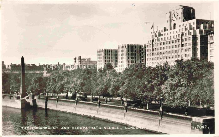 LONDON  UK The Embankment and Cleopatra's Needle