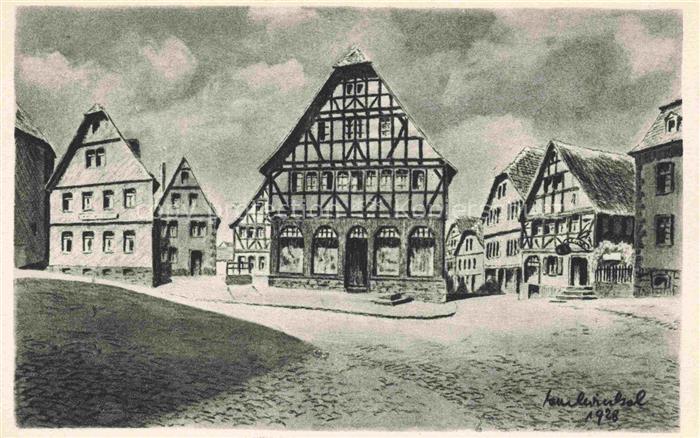 Lauterbach Hessen Hohbruecke Kuenstlerkarte