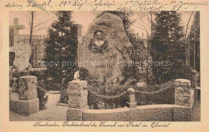 SAARBRueCKEN Saarland Grabdenkmal des General von Postel im Ehrental