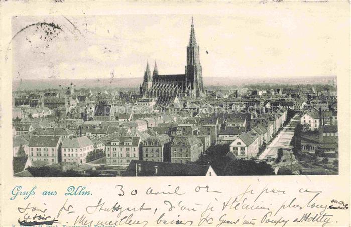 ULM  Donau Panorama mit Muenster