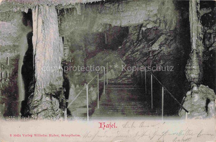 Hasel Baden Hasler Hoehle BW Erdmannshoehle Fuerstengruft