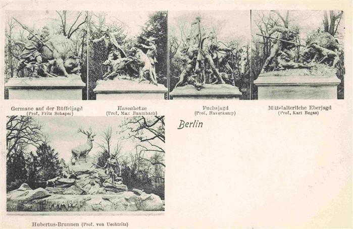 BERLIN  CITY Germane auf der Bueffeljagd Hasenhetze Fuchsjagd Eberjagd Hubertus