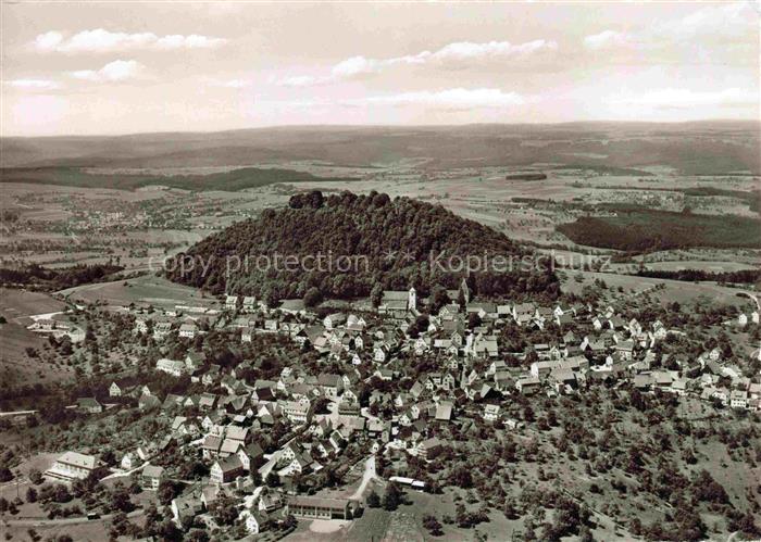 Hohenstaufen 684m Goeppingen BW Fliegeraufnahme