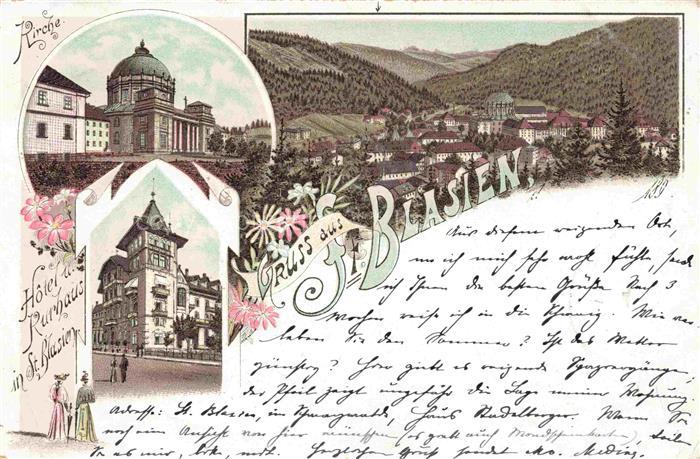 ST BLASIEN BW Kirche Kurhaus Panorama