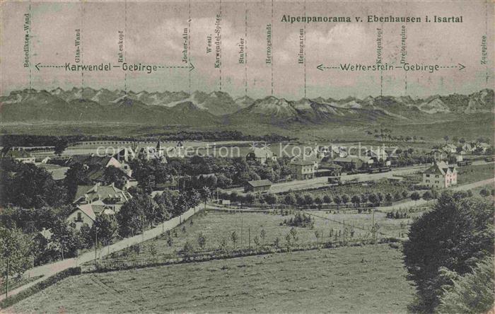 Ebenhausen Isartal Schaeftlarn Bayern Alpenpanorama Feldpost