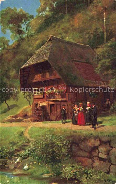 Hoffmann  Heinrich Kuenstlerkarte Sueddeutschland Alsace Aus dem Schapbachtal