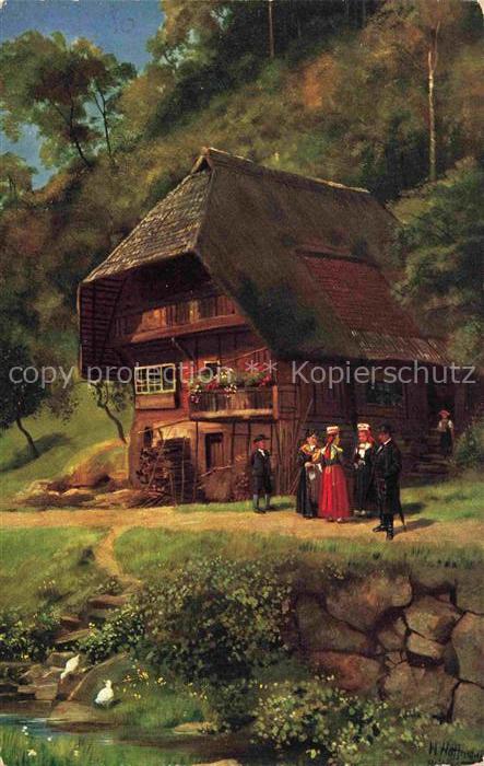Hoffmann  Heinrich Kuenstlerkarte Sueddeutschland Alsace Aus dem Schapbachtal