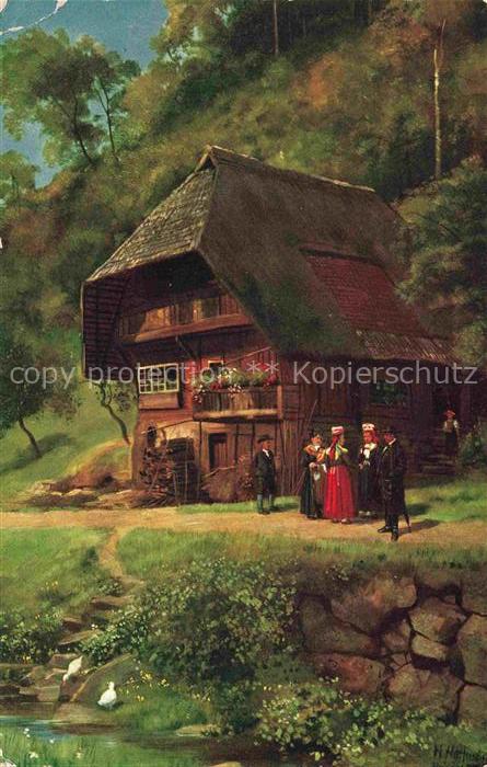 Hoffmann  Heinrich Kuenstlerkarte Sueddeutschland Alsace Aus dem Schapbachtal