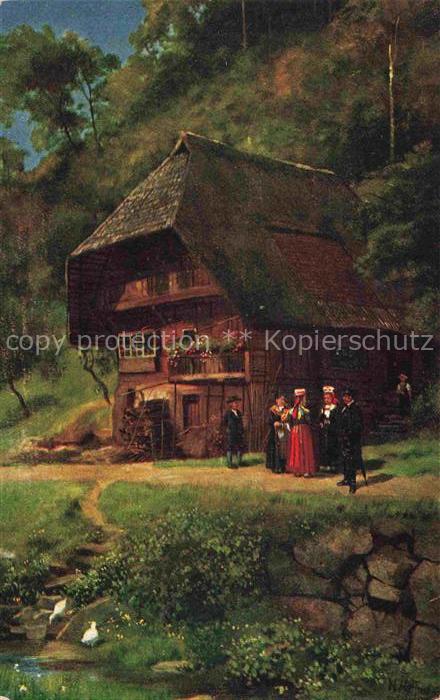 Hoffmann  Heinrich Kuenstlerkarte Sueddeutschland Alsace Aus den Schapbachtal