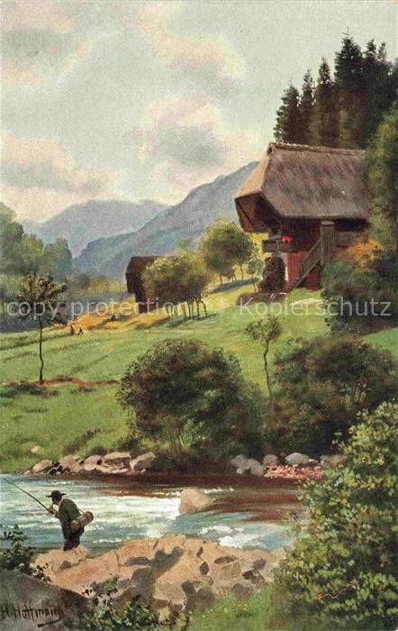 Hoffmann  Heinrich Kuenstlerkarte Sueddeutschland Alsace An der Walfach