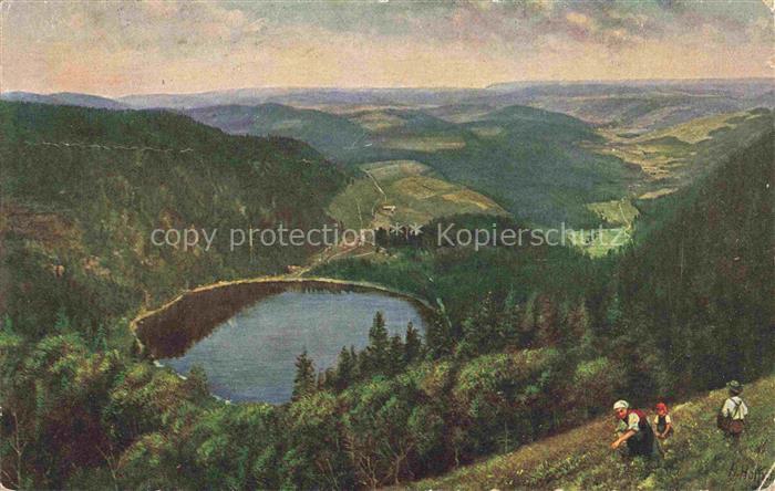 Hoffmann  Heinrich Kuenstlerkarte Sueddeutschland Alsace FeldbergSeebuch Feldsee