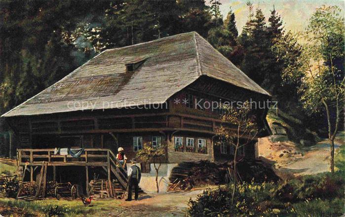 Hoffmann  Heinrich Kuenstlerkarte Sueddeutschland Alsace Schwarzwald Todtmoos