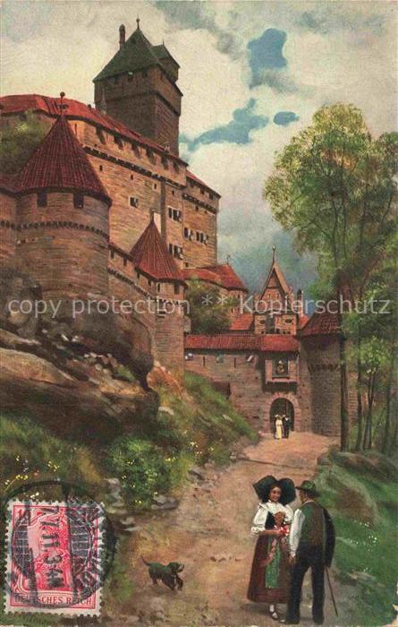 Hoffmann  Heinrich Kuenstlerkarte Sueddeutschland Alsace Hohkoenigsburg