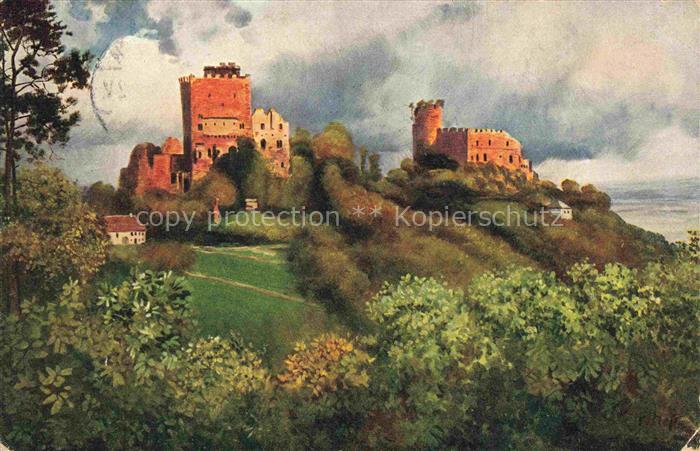 Hoffmann  Heinrich Kuenstlerkarte Sueddeutschland Alsace Ottrotter Schloesser Ra
