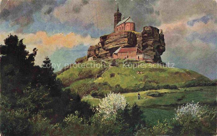 Hoffmann  Heinrich Kuenstlerkarte Sueddeutschland Alsace Die Dagsburg Schlossfel