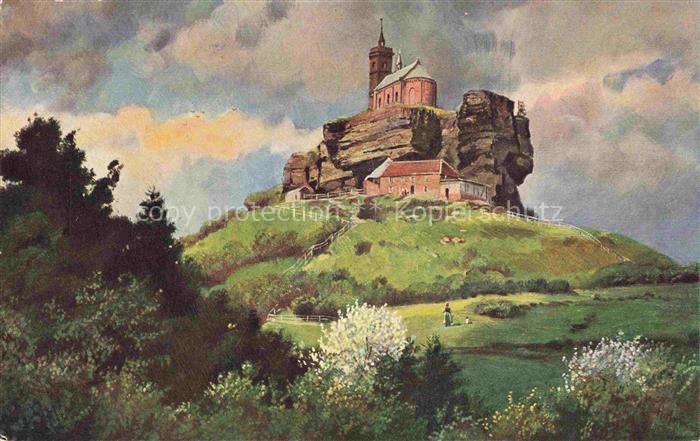 Hoffmann  Heinrich Kuenstlerkarte Sueddeutschland Alsace Die Dagsburg Schlossfel