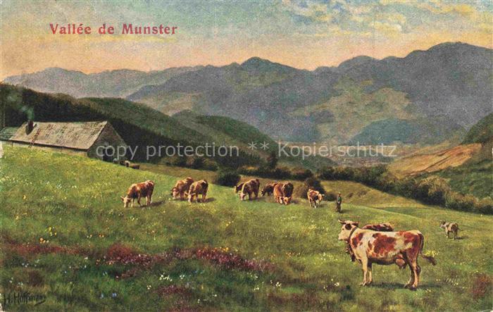 Hoffmann  Heinrich Kuenstlerkarte Sueddeutschland Alsace Melckerei Babnenbrunnen