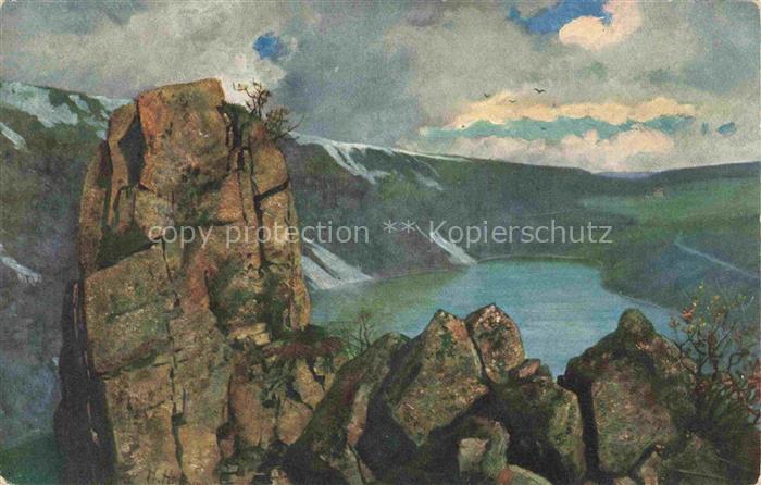 Hoffmann  Heinrich Kuenstlerkarte Sueddeutschland Alsace Feispartie am weissen S