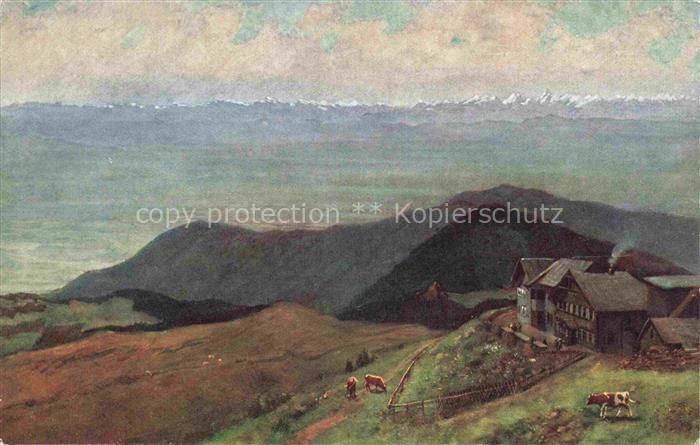 Hoffmann  Heinrich Kuenstlerkarte Sueddeutschland Alsace Gasthaus Belchenkopf
