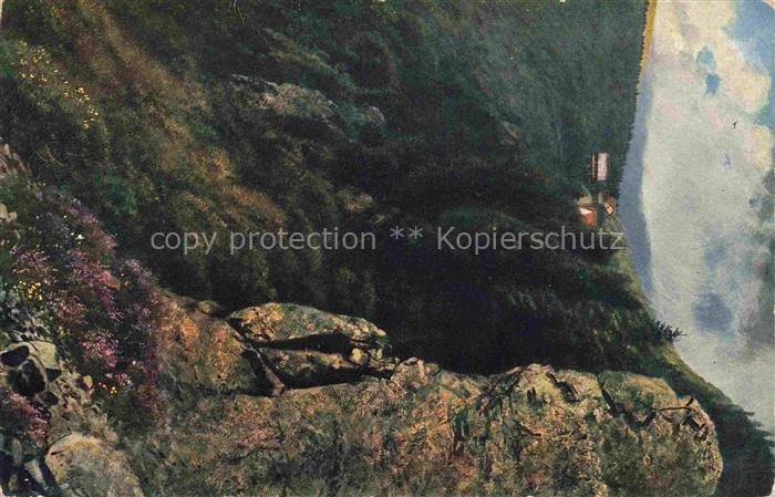 Hoffmann  Heinrich Kuenstlerkarte Sueddeutschland Alsace Schlucht