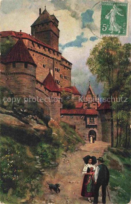 Hoffmann  Heinrich Kuenstlerkarte Sueddeutschland Alsace Bohfoenigsburg