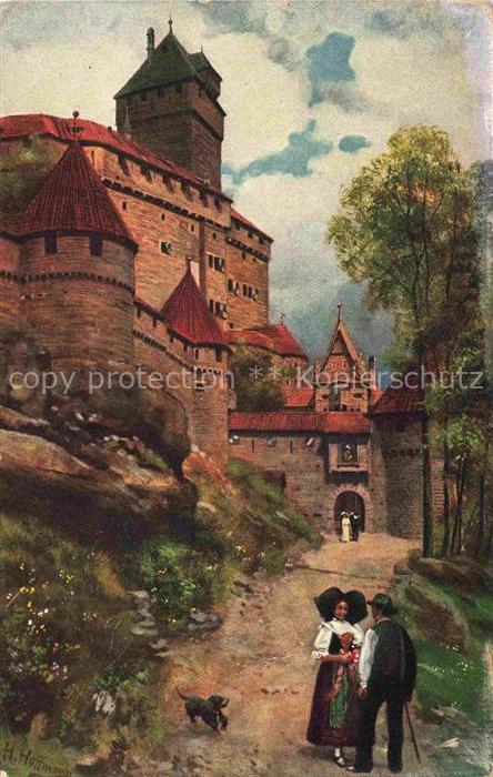 Hoffmann  Heinrich Kuenstlerkarte Sueddeutschland Alsace Bochfoenigsburg